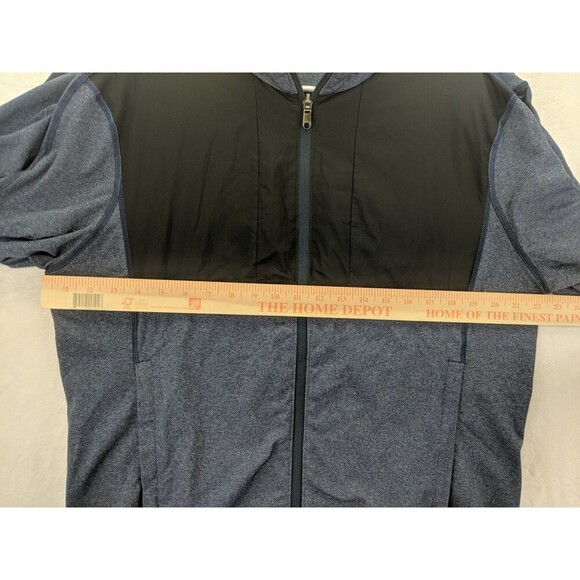 Lululemon Full Zip Post Session Jacket Large Blue With Black Chest - Picture 8 of 11